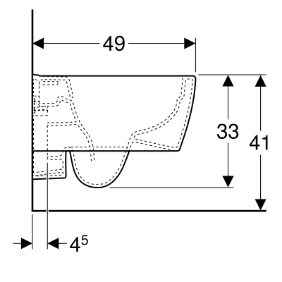 Унитаз подвесной безободковый Geberit iCon (204070000) Унитаз подвесной безободковый Geberit iCon (204070000)