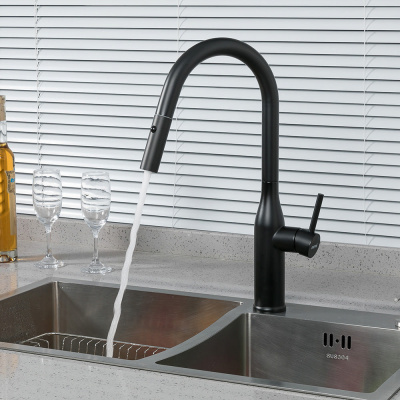 Gappo смеситель для кухни чёрный (G4398-46)