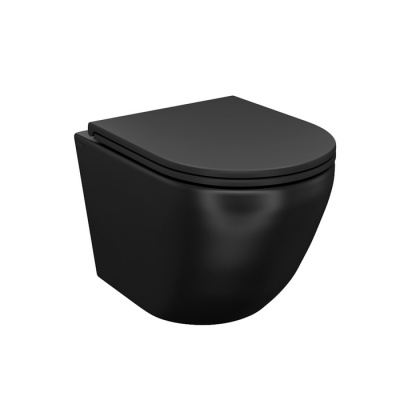 Унитаз подвесной безободковый, чёрный матовый, Blanco, IDDIS (BLAR3BMi25)