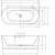 Ванна акриловая RIHO MODESTY 170 VELVET - Белый MATT/ Черный MATT 170x76x59 (BD0922000000000)