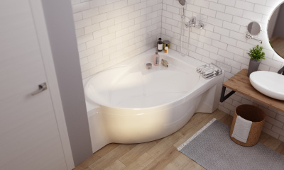 Ванна акриловая 1Marka "ERGONOMIKA" 158-175*110 L (01эрг17511л)