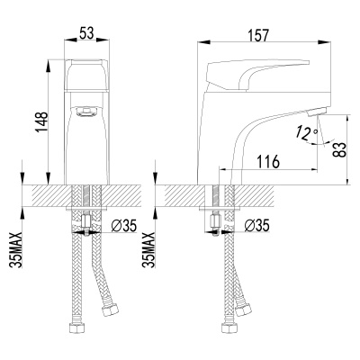 Смеситель Lemark Shift для раковины (LM4306C)