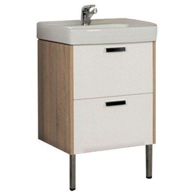 Тумба под умывальник AQUATON - Йорк 55 белый/дуб сонома (1A170501YOAD0)