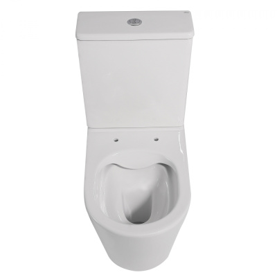 Унитаз ABBER Bequem компакт белый, безободковый (AC1112)