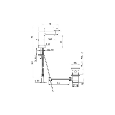 Смеситель для раковины Paini Arena (92CR211FTKM)