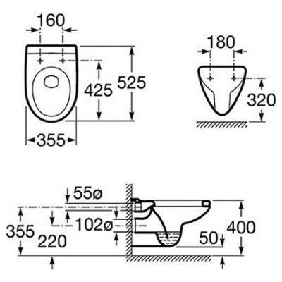 Унитаз подвесной Roca - Victoria (34630300R)