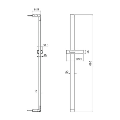 Стойка для душа, Slide, хром, IDDIS (SLI70CLi17)