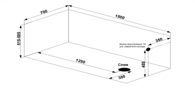 Ванна Bas Бали 150*70 (без каркаса) (БАВ0001)