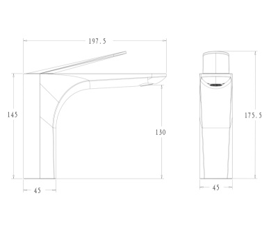 Смеситель на раковину ICON матовое золото (2040CG)