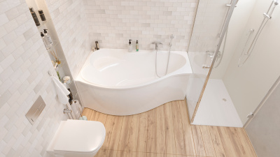 Ванна акриловая 1Marka "GRACIA" 150*90 L (01гр1590л)