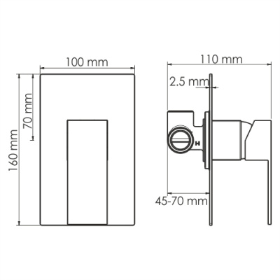 Abens 2051 Смеситель для душа WasserKRAFT (2051)