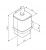 Стеклянный диспенсер для жидкого мыла с настенным держателем AM.PM Gem (A9036900)