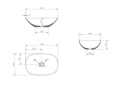 Раковина накладная прозрачная ABBER Kristall (AT2809Perle)