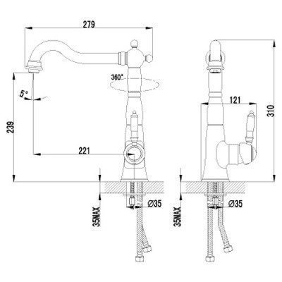 Смеситель для кухни Lemark - Villa (LM4805B)