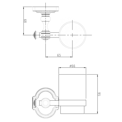 Держатель стакана Bronze de Luxe ROYAL (R25206)
