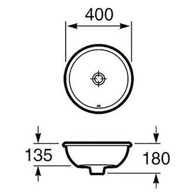 Встраиваемая раковина Roca - Foro 40 (327872000)