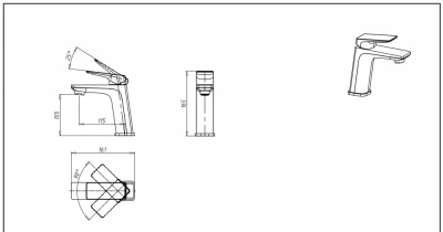 Смеситель для умывальника (F1368401CP-ENG) Смеситель для умывальника (F1368401CP-ENG)