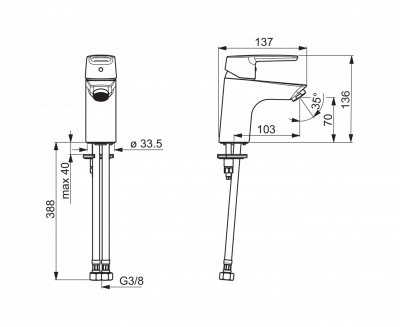Oras Saga Смеситель для умывальника (3910f)