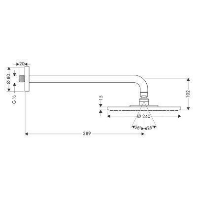 Верхний душ Hansgrohe - Raindance S (27474000)