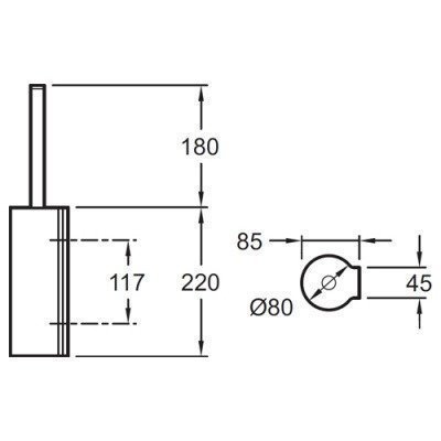 Ёршик Jacob Delafon - SINGULIER (15222D-CP)
