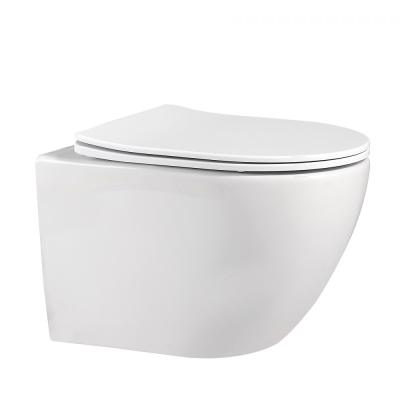 Унитаз ABBER Bequem подвесной белый, безободковый (AC1100)