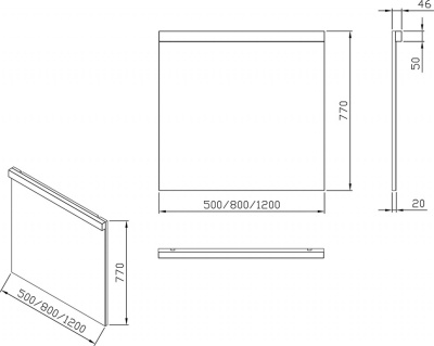Зеркало Ravak Natural 1200 белый (X000001058)