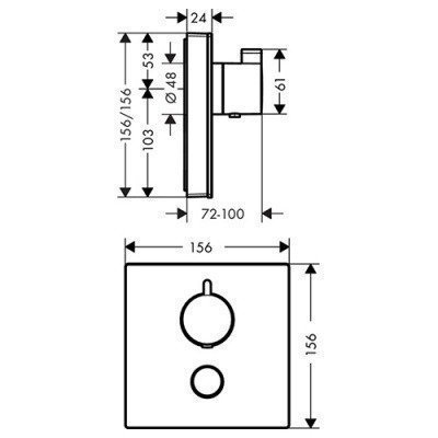 Термостат Hansgrohe - ShowerSelect (15735400)