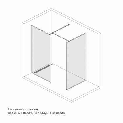 Душевая перегородка Walk In, черный 80x195, Slide, IDDIS (SLI8BS8i23)