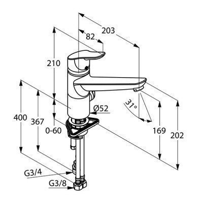 Смеситель для кухни Kludi - OBJEKTA (325760575) Смеситель для кухни Kludi - OBJEKTA (325760575)