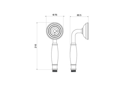Ручной душ 65 AQUATEK КЛАССИК (AQ2008CR)