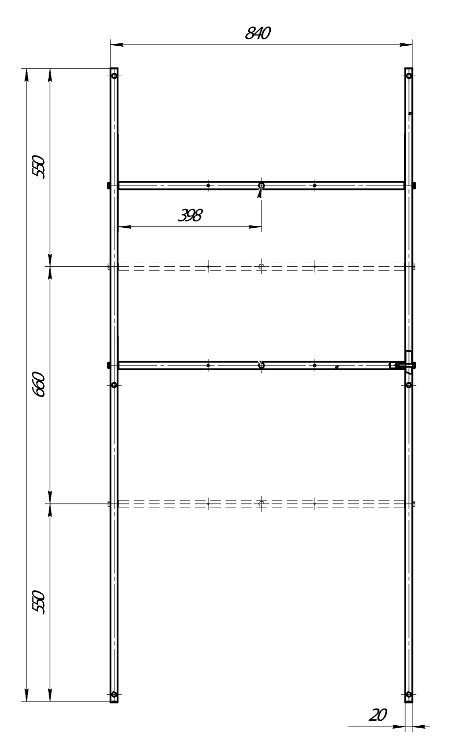 Рама 1Marka разборная ПУ 180-190*90 (03пу1990)