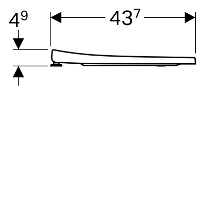 Сиденье Slim унитаза с крышкой Geberit 
Acanto
 (500.604.01.2)