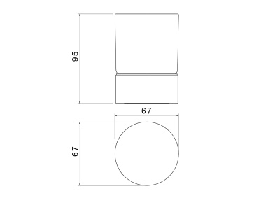 Стакан настольный AQUATEK ЛИРА (AQ4428CR)