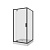 Душ. ограждение NG-6802-08 BLACK (100*100*195) квадрат, дверь распашная, 1 место (68020811BLACK)