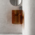 Раковина подвесная прозрачная угловая ABBER Kristall коричневая (AT2705Opal)