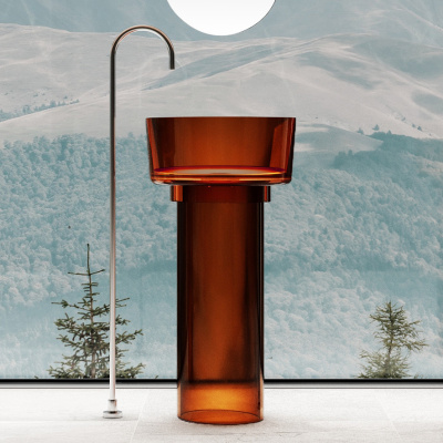 Раковина отдельностоящая прозрачная ABBER Kristall (AT2702Opal)