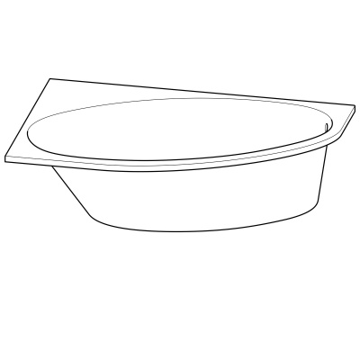 Ванна асимметричная угловая 150x100 Geberit Renova (657350000) Ванна асимметричная угловая 150x100 Geberit Renova (657350000)