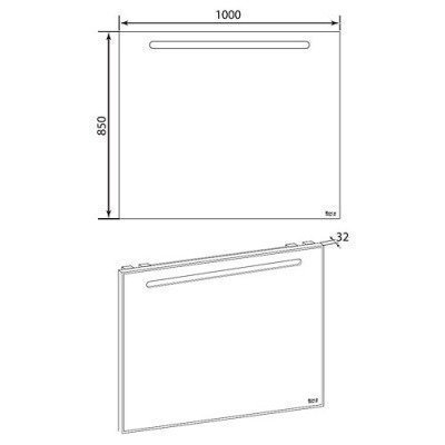 Зеркало Roca - Laks 100 см (ZRU9302809)