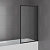 Душевая шторка на ванну Screen 80 см, неподвижная, принт рамка, профиль черный (Paini-ScreenWT80F)