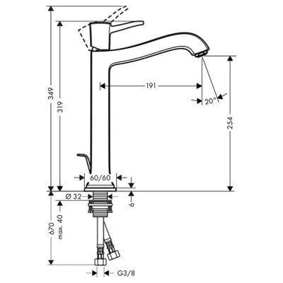 Смеситель для раковины Hansgrohe - Metropol Classic (31303000)