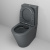 Унитаз GR-4480GMS Color (620*365*810) СЕРЫЙ МАТОВЫЙ напольный БЕЗОБОДКОВЫЙ с тонкой крышкой, 2 места (GR-4480GMS)