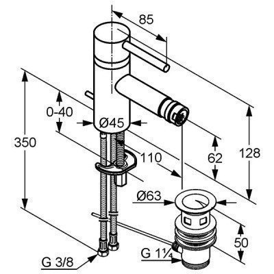 Смеситель для биде  Kludi  -  BOZZ (385330576)