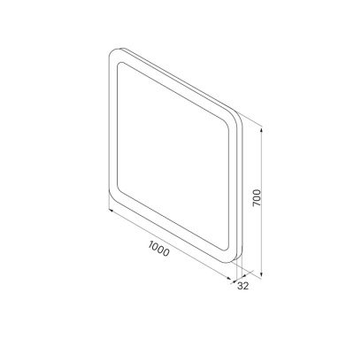 Зеркало, 100 см, Edifice, IDDIS (ЗЛП109)