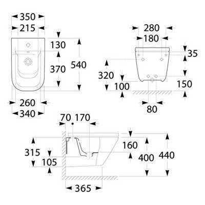 Биде подвесное ROCA - Gap (357476000) Биде подвесное ROCA - Gap (357476000)