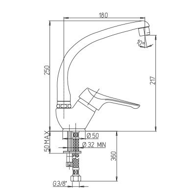 Смеситель для кухни Paini Dilos (76CR571KM)