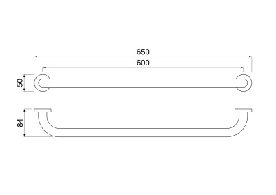 Поручень 650 мм AQUATEK (AQ4996CR)