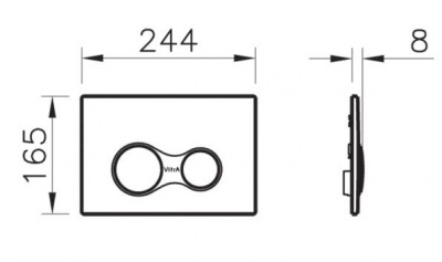 Комплект безободкового унитаза VitrA Sento Hygiene, кнопка глянцевый хром (9830B003-7207) Комплект безободкового унитаза VitrA Sento Hygiene, кнопка глянцевый хром (9830B003-7207)