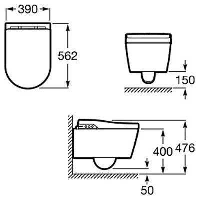 Электронный подвесной унитаз Roca - Inspira In-Wash (803060001)