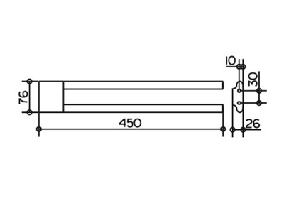Полотенцедержатель Keuco Edition 400, 45 см (11518010000)