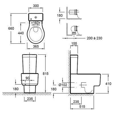 Унитаз напольный (чаша) Jacob Delafon - Formilia Viragio (4449K-00)